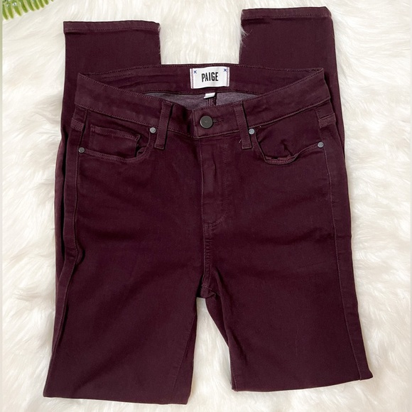 PAIGE Denim - PAIGE Hoxton Ankle Skinny Jean Deep Ruby